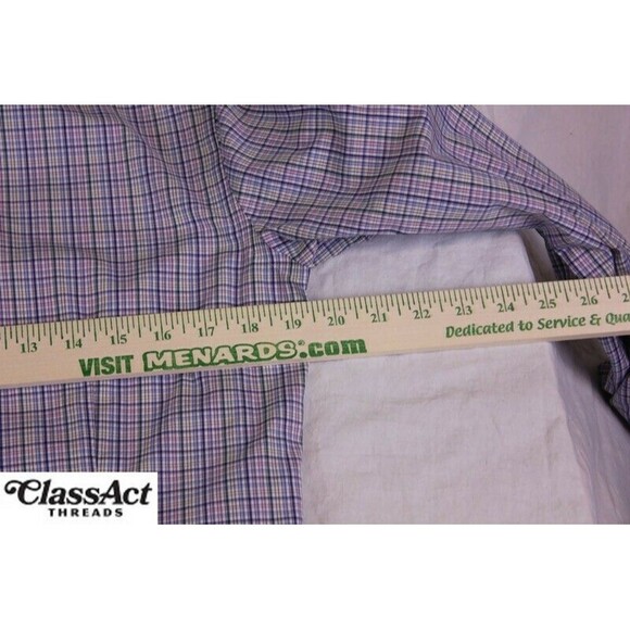 Charles Tyrwhitt Men's Non Iron Extra Slim Fit Plaid Dress Shirt Weekend Sz M - Picture 4 of 7